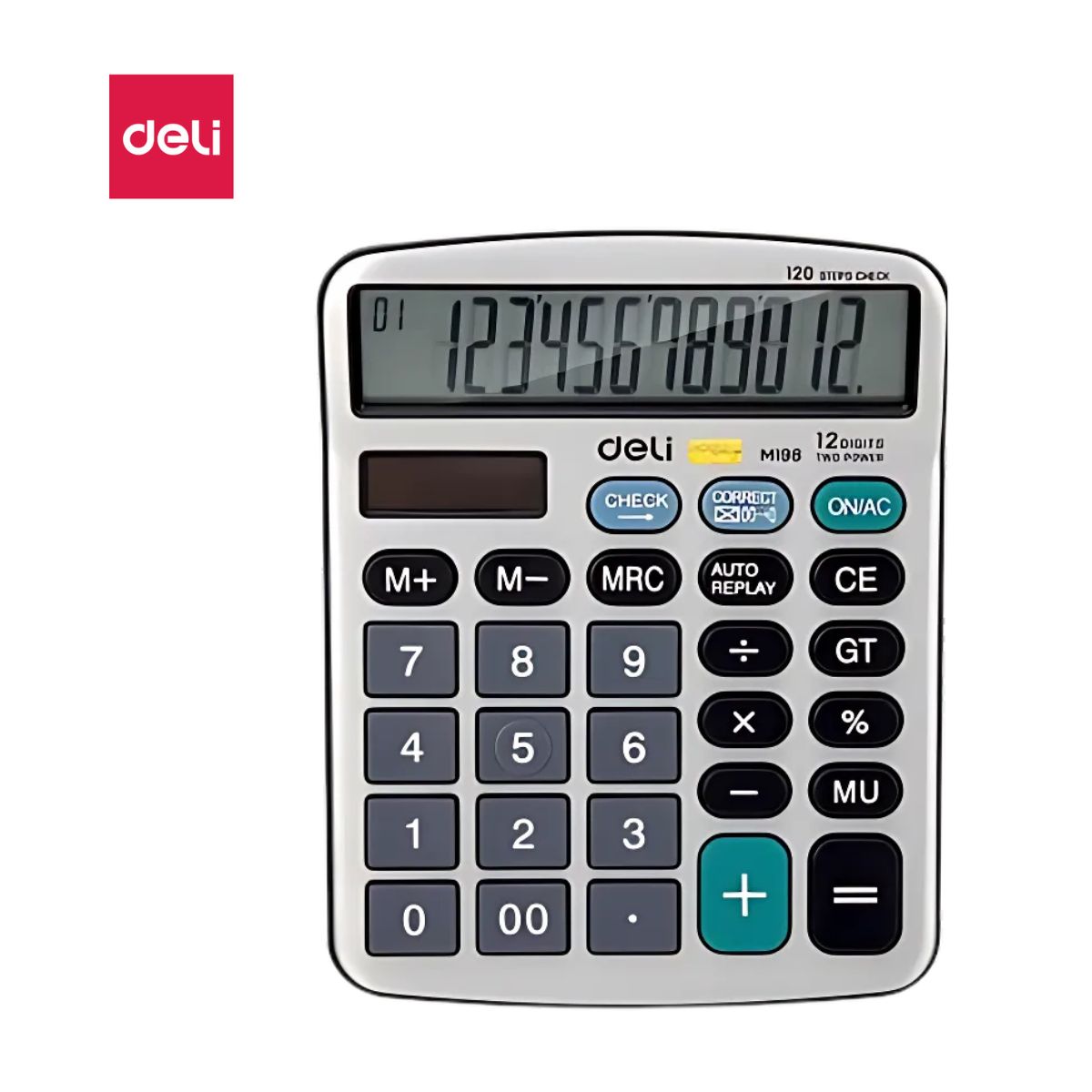 CALCUL 12 DIGIT METAL SILVER EM19810 