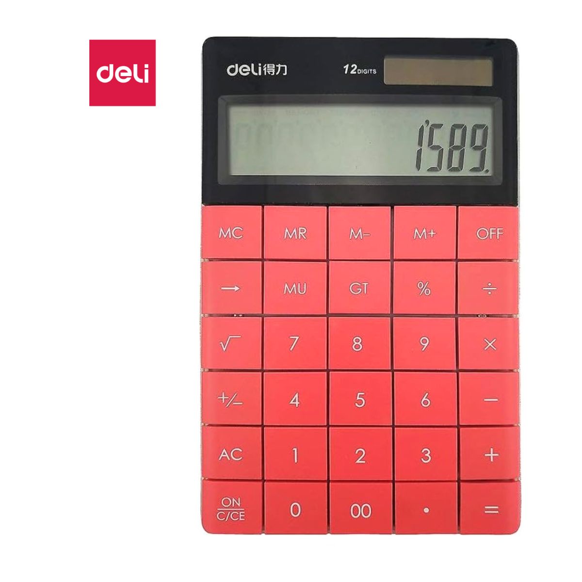 CALCUL 12 DIGIT ROUGE E1589 