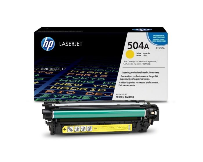 TONER HP JAUNE N°504A  REF.CE252A 