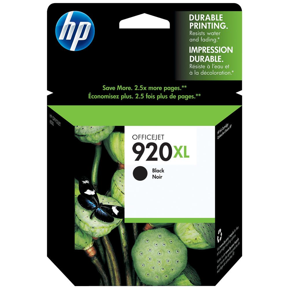 CART. HP NOIR N°920XL  REF.CD975AE 