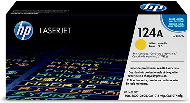 TONER HP JAUNE N°124A  REF.Q6002A 