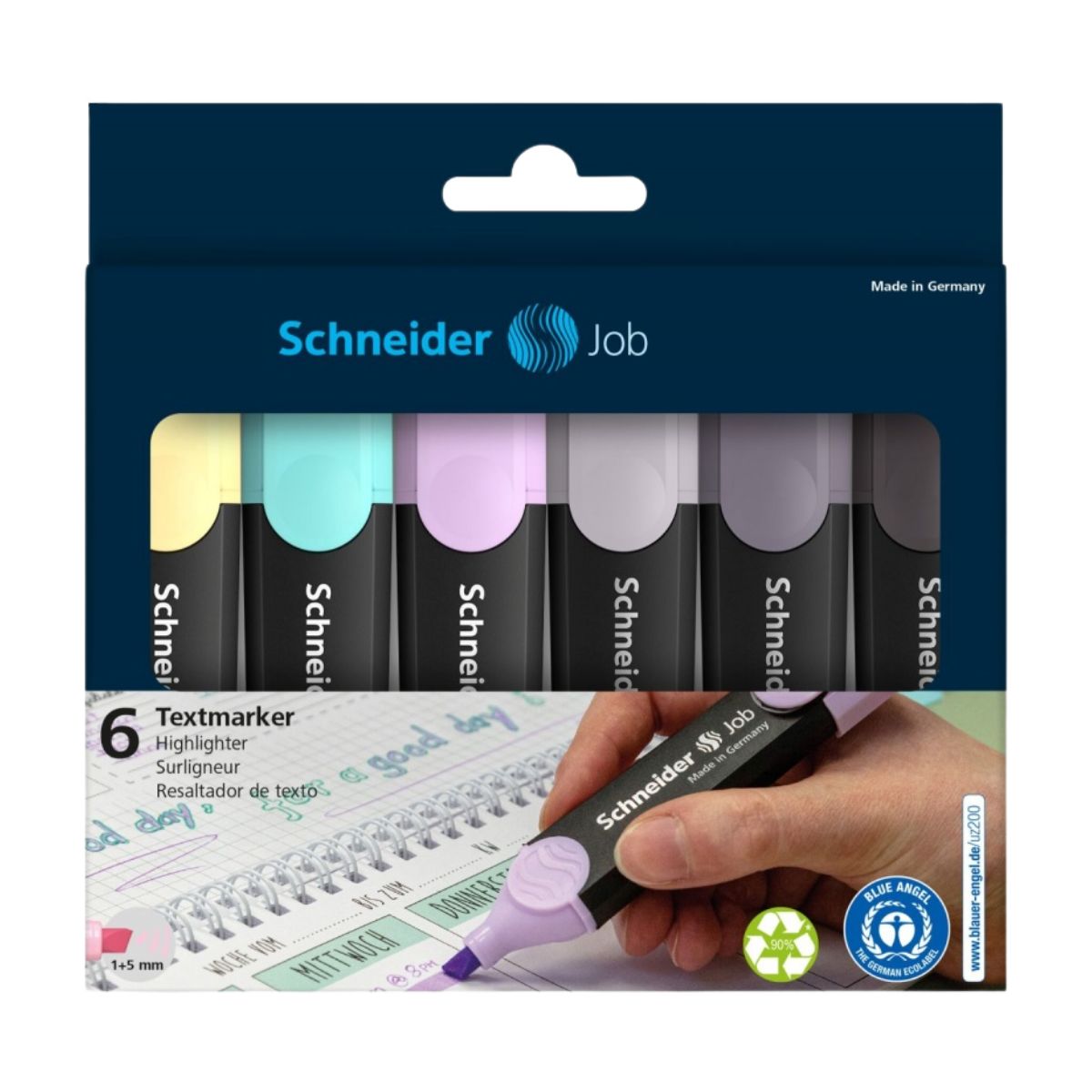 POCH/6 SURLIGNEUR JOB PASTEL (GRIS) 