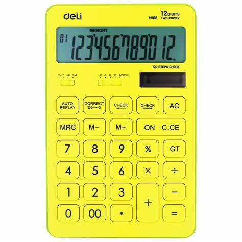 CALCUL 12 DIGIT VERT EM01551 