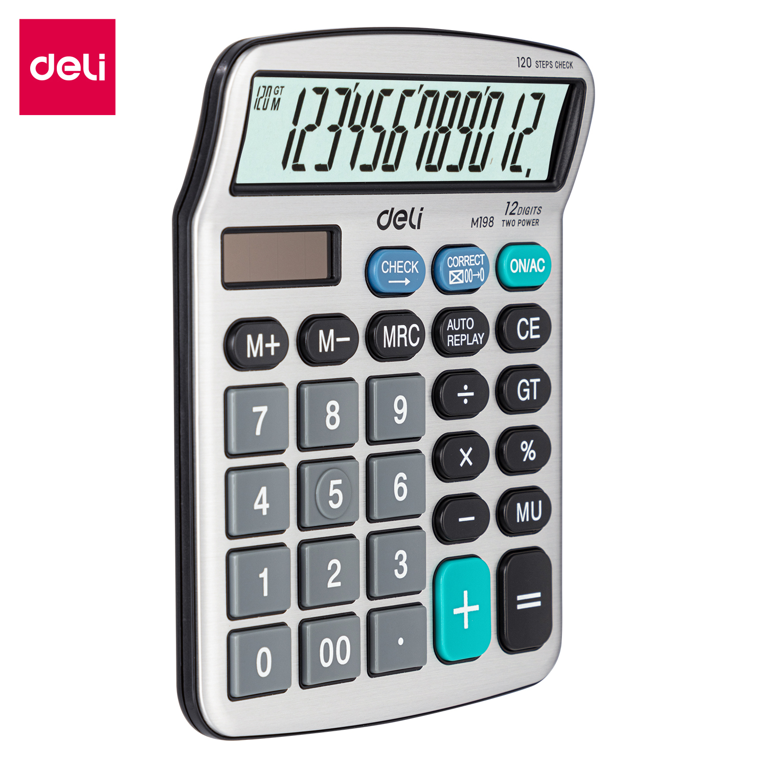 CALCUL 12 DIGIT METAL SILVER EM19810 