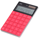 CALCUL 12 DIGIT ROUGE E1589 