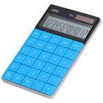 CALCUL 12 DIGIT BLEU E1589 